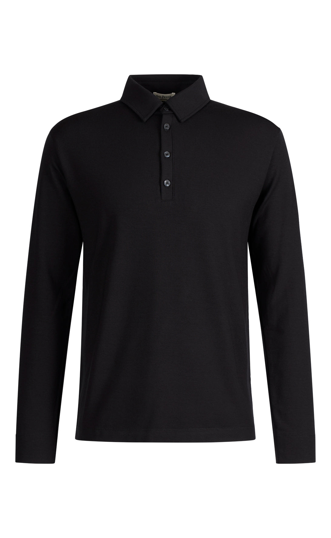 Polo langarm aus Viskose Premium Jersey