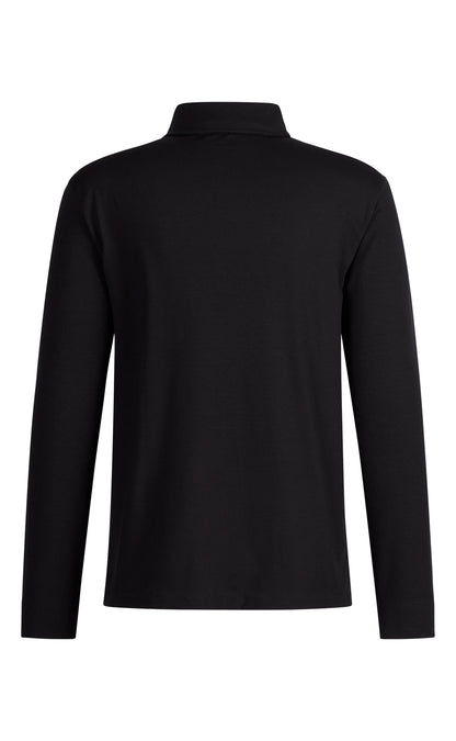 Polo langarm aus Viskose Premium Jersey