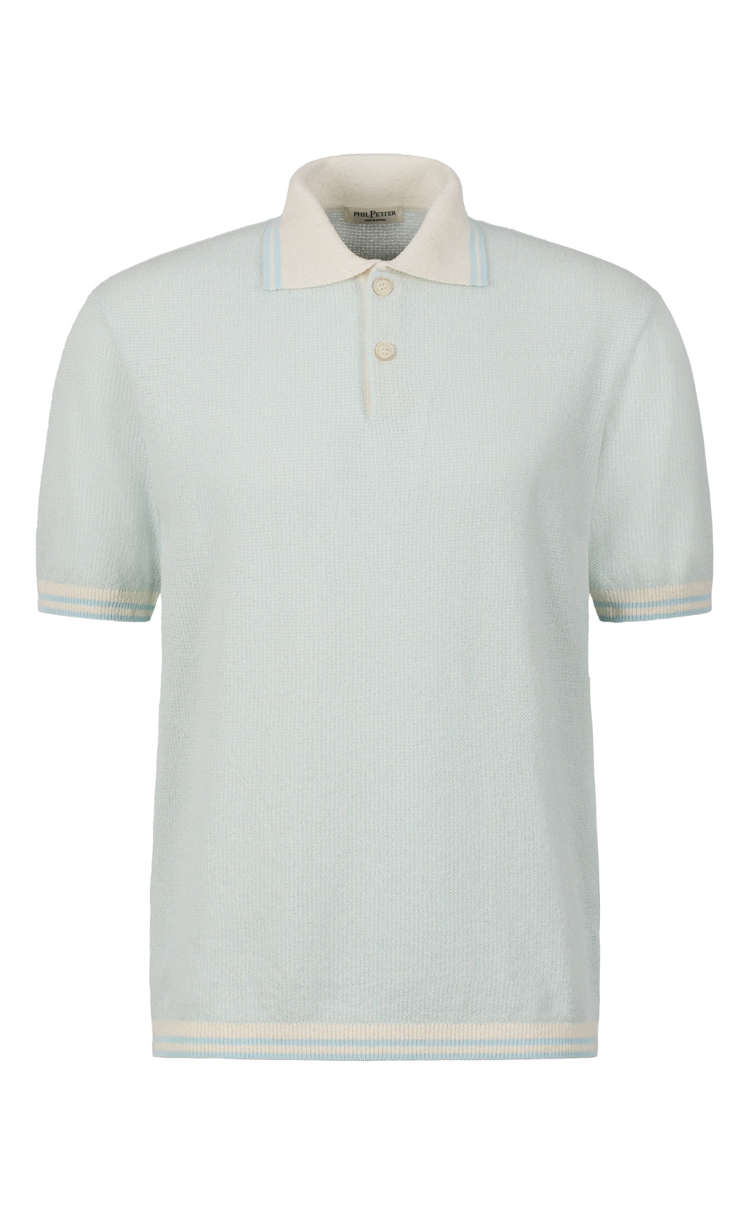 Polo-Shirt in Piqué-Strick aus Baumwoll-Bouclé, kurzarm, Regular Fit