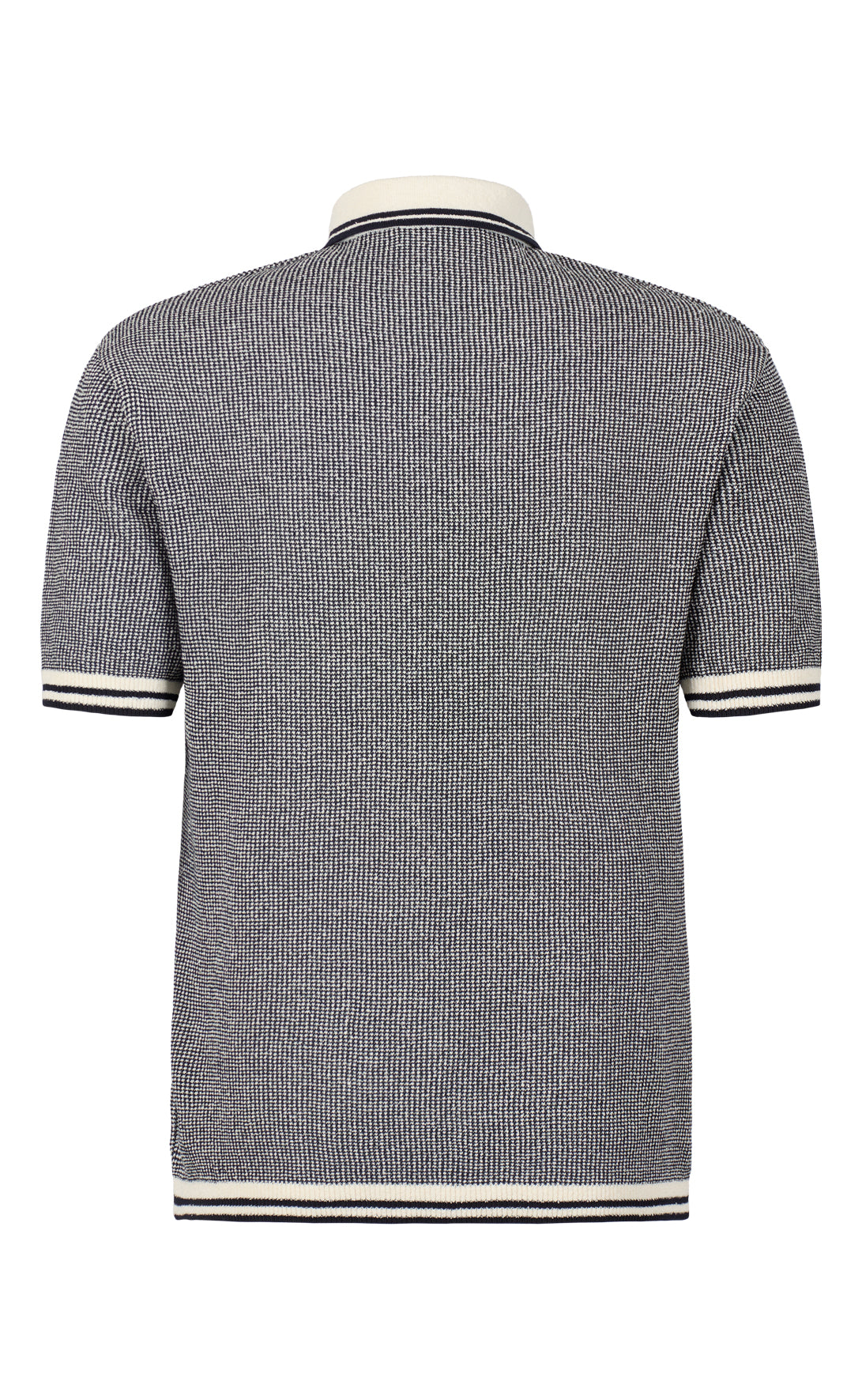 Polo-Shirt in Piqué-Strick aus Baumwoll-Bouclé, kurzarm, Regular Fit