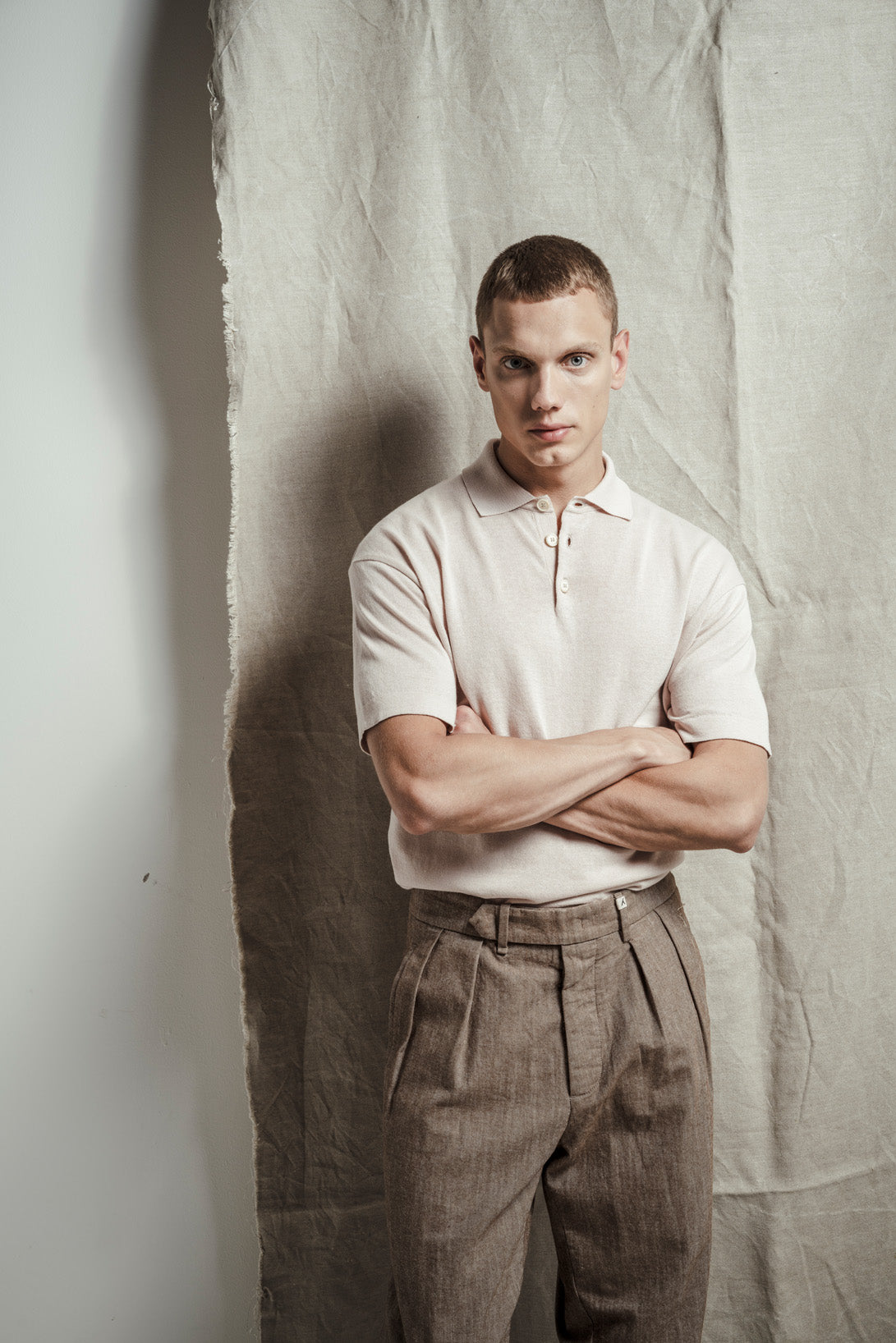 Strick-Polo-Shirt aus feinster Baumwolle, kurzarm, Relaxed Fit