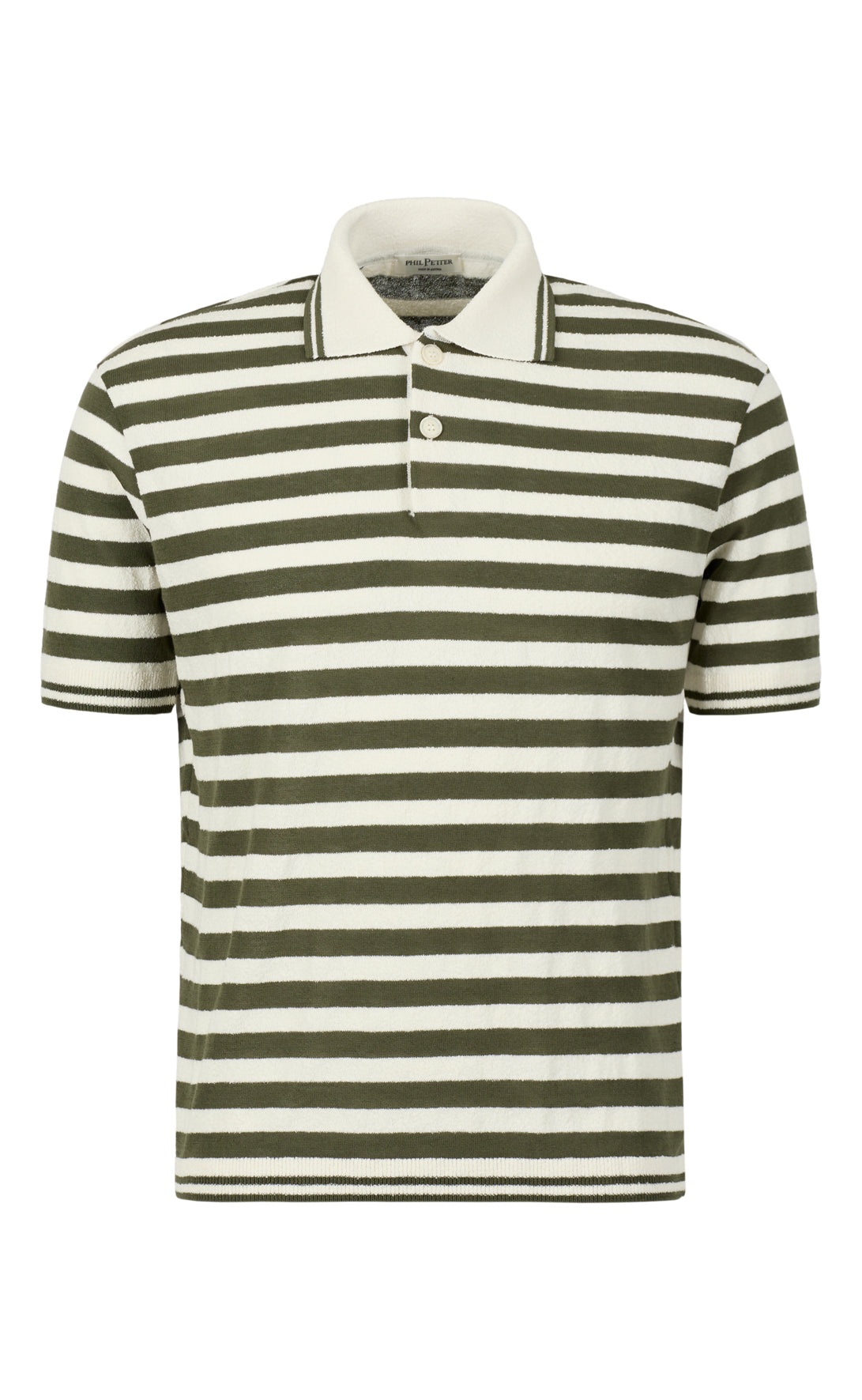 Polo-Strick-Shirt aus feinstem Baumwoll-Bouclé, Relaxed Fit