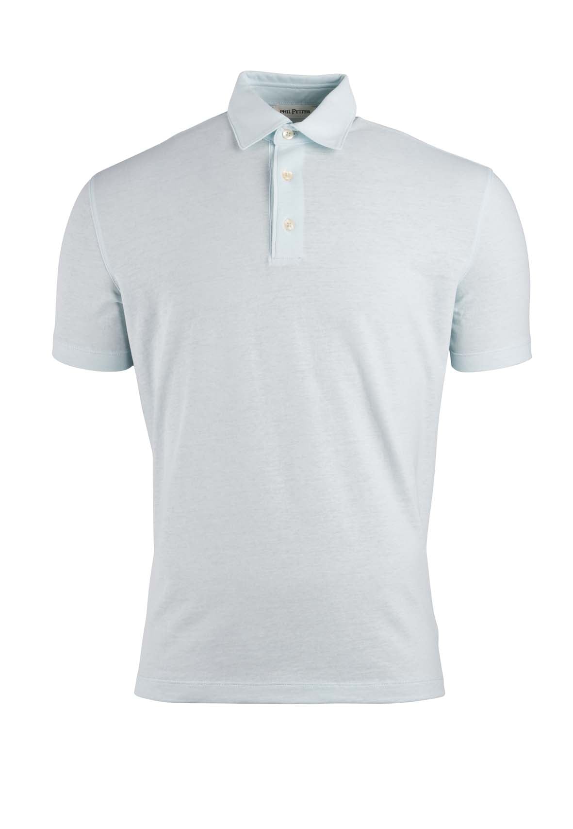 Polo-Shirt aus feinem Baumwoll-Crêpe-Jersey