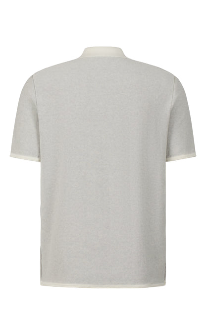 Supersoftes Strick-Polo feinster Baumwolle, Doubleface, Relaxed Fit