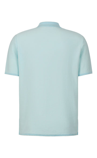 Supersoftes Strick-Polo feinster Baumwolle, Doubleface, Relaxed Fit