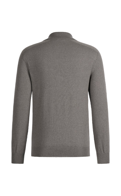 Supersoftes Langarm-Polo ohne Nähte aus langlebigem Kaschmirmix, relaxed fit