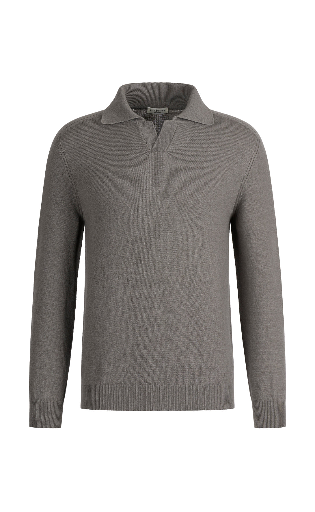 Supersoftes Langarm-Polo ohne Nähte aus langlebigem Kaschmirmix, relaxed fit