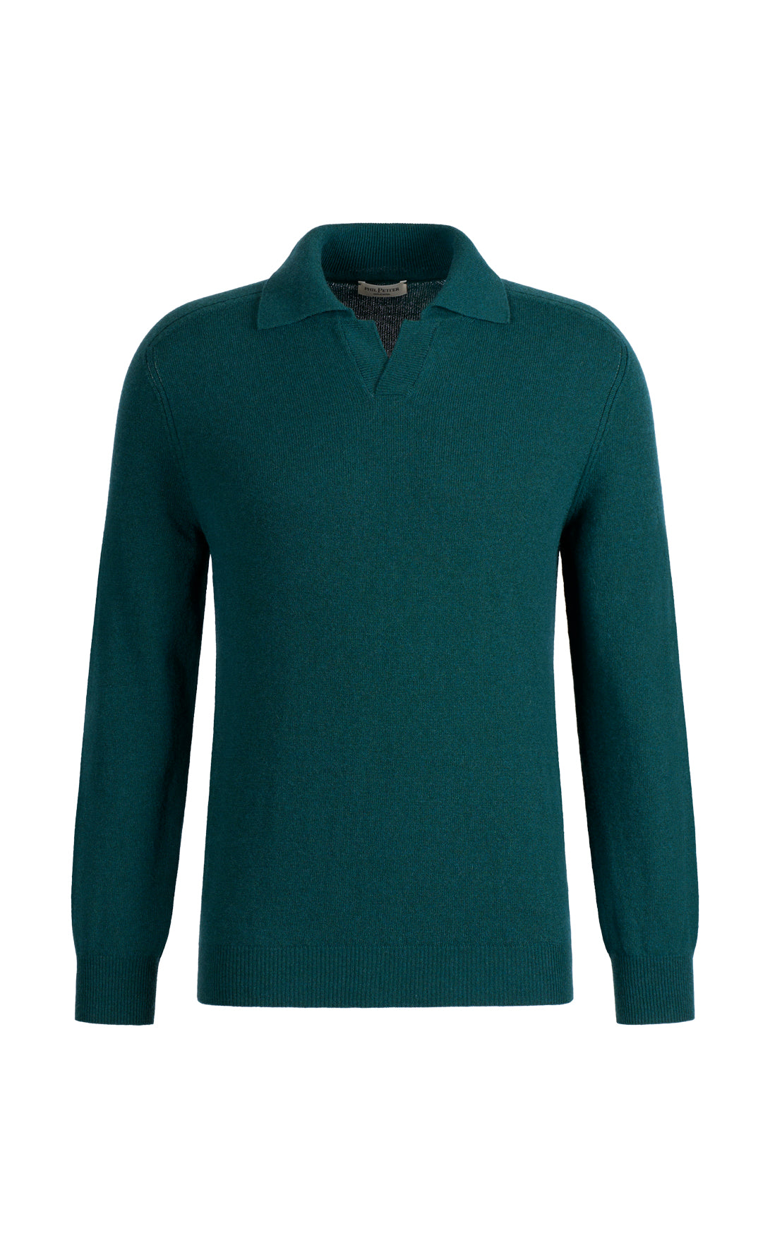 Supersoftes Langarm-Polo ohne Nähte aus langlebigem Kaschmirmix, relaxed fit