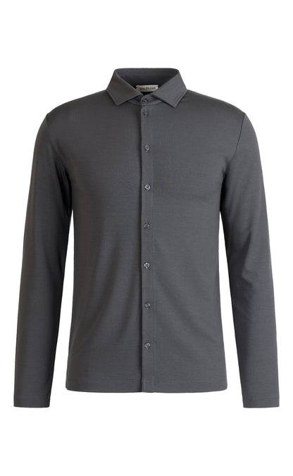 Hemd aus Premium Jersey, langarm