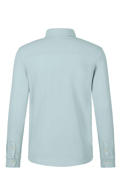 Hemd aus weichem Baumwoll-Piqué, langarm, Regular Fit