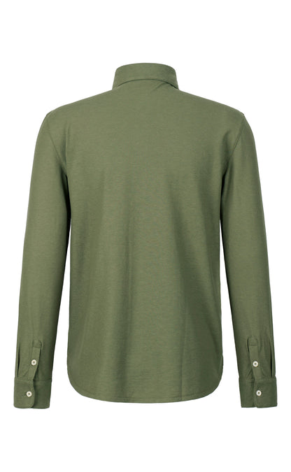 Hemd aus feinem Baumwoll-Crêpe-Jersey, Regular Fit