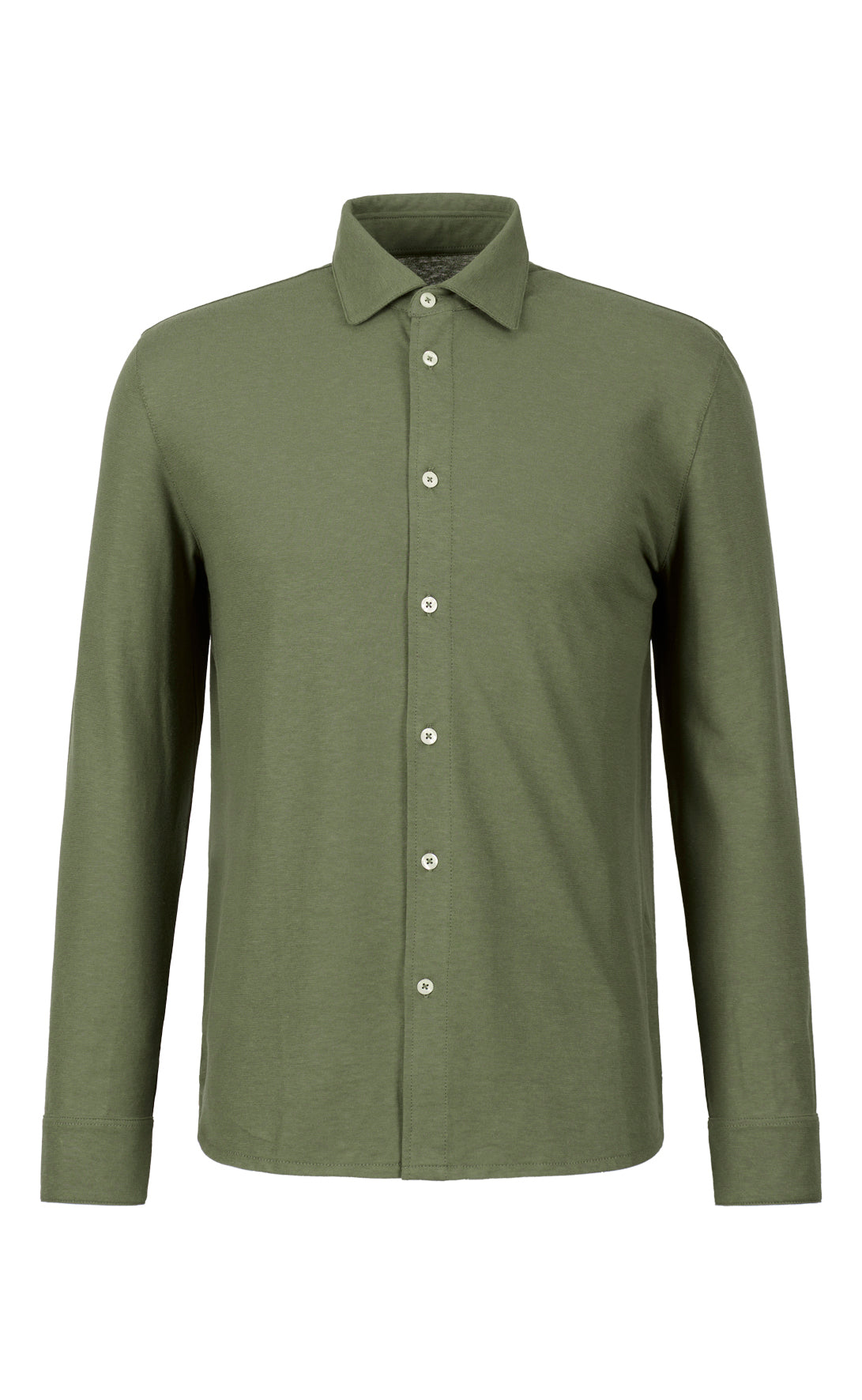 Hemd aus feinem Baumwoll-Crêpe-Jersey, Regular Fit