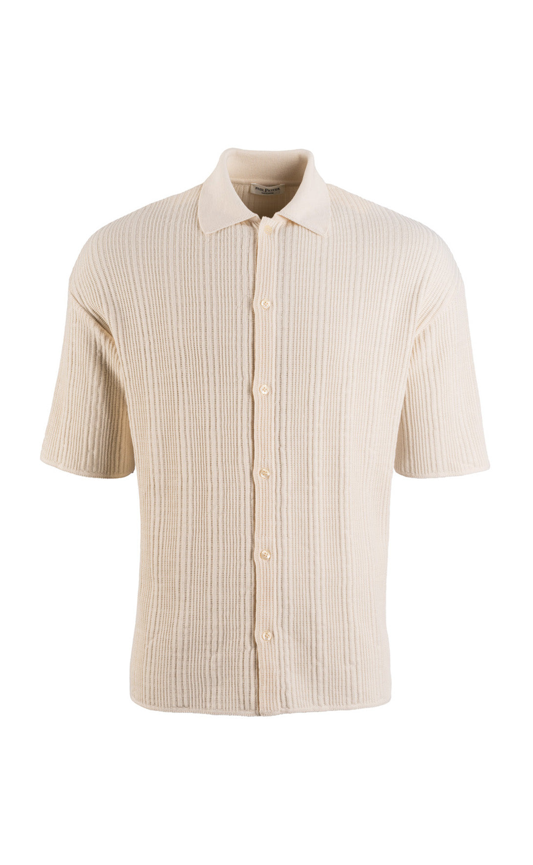 Kurzarm-Hemd aus feinster Baumwolle, Seersucker-Strick, Relaxed Fit