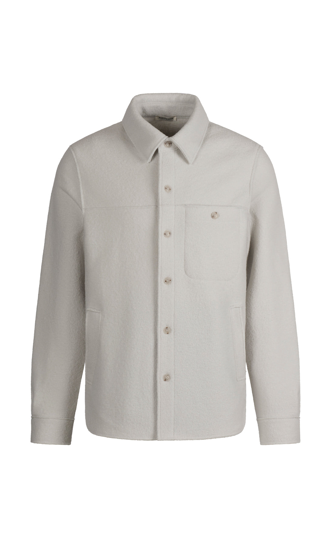Outdoor-Overshirt aus reinem Merino-Wollwalk, relaxed fit