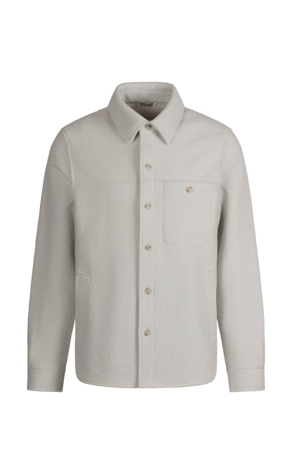 Outdoor-Overshirt aus reinem Merino-Wollwalk, relaxed fit