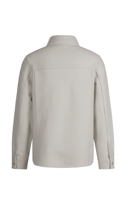 Outdoor-Overshirt aus reinem Merino-Wollwalk, relaxed fit
