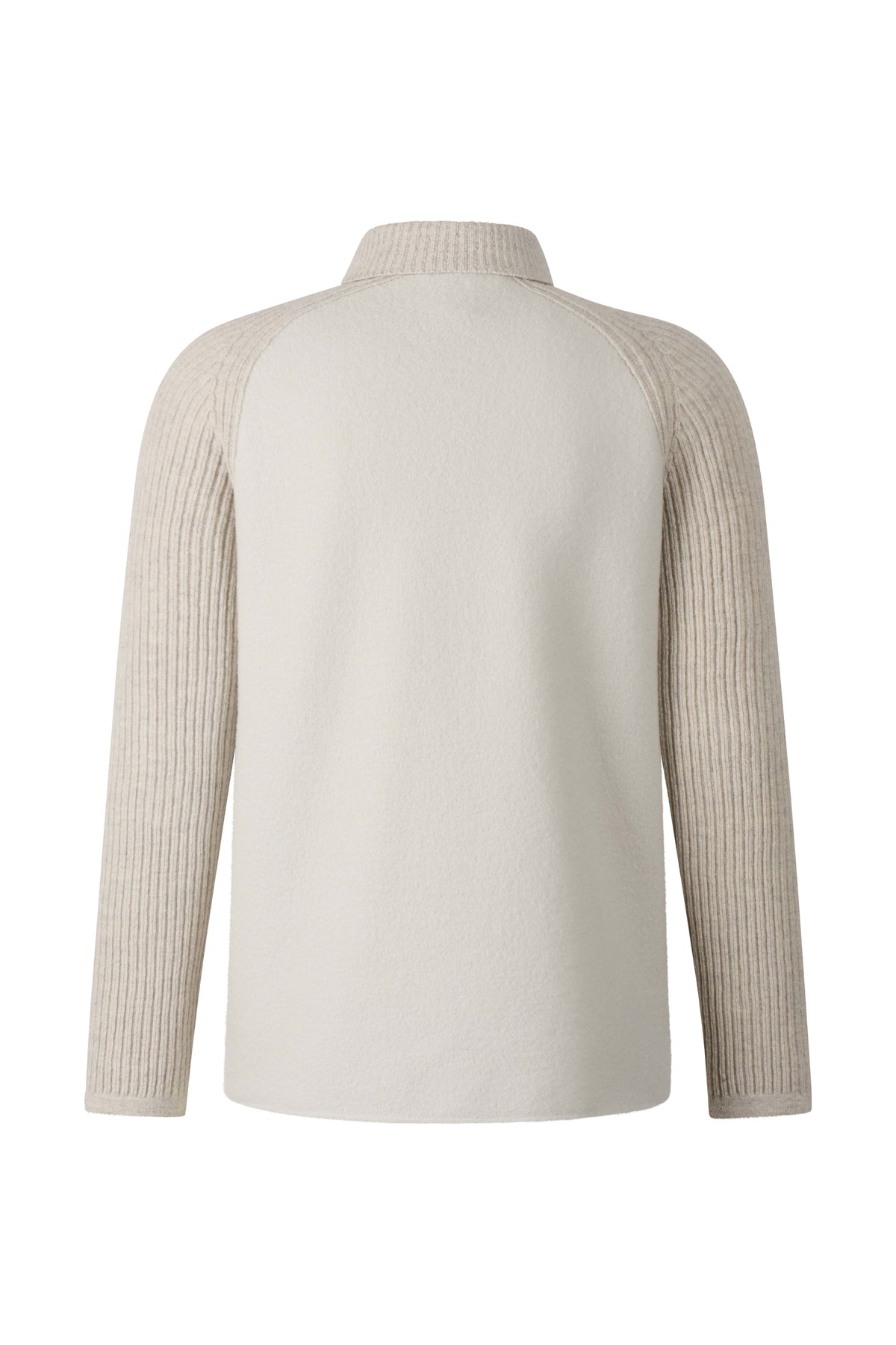Charakterstarkes Overshirt aus Walk und Rippenstrick, relaxed fit