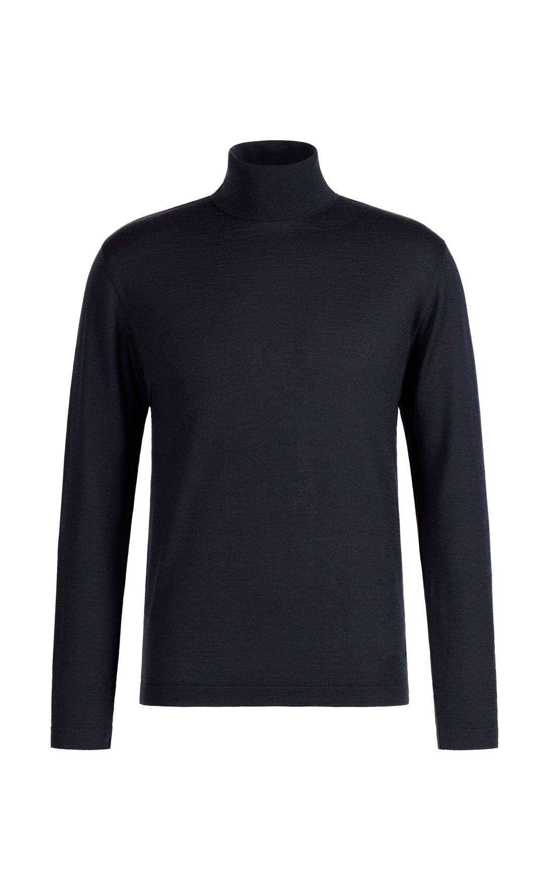Edel und ultrasoft: Rollkragenpullover aus feinster Merinowolle-Seide-Mischung, regular fit