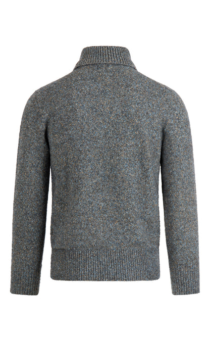 Supersofter Rollkragenpullover in Tweedoptik, relaxed fit