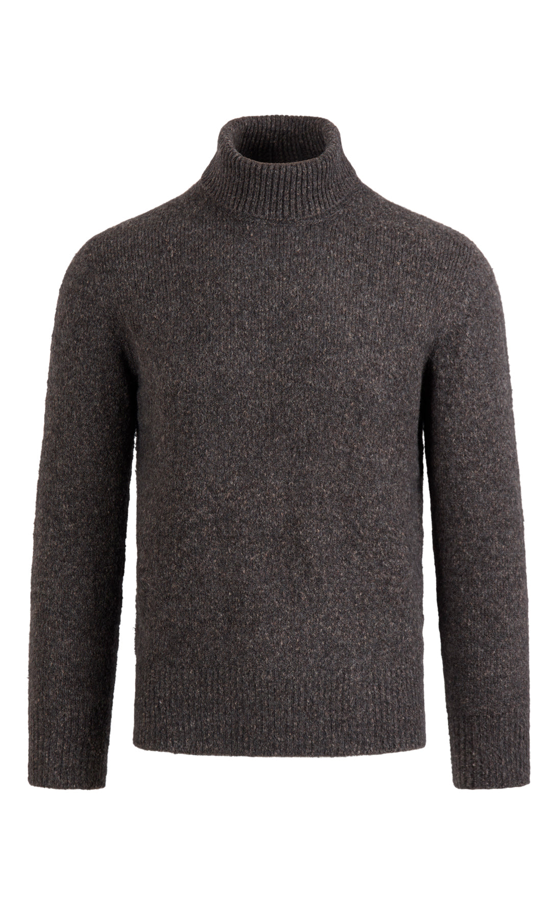 Supersofter Rollkragenpullover in Tweedoptik, relaxed fit