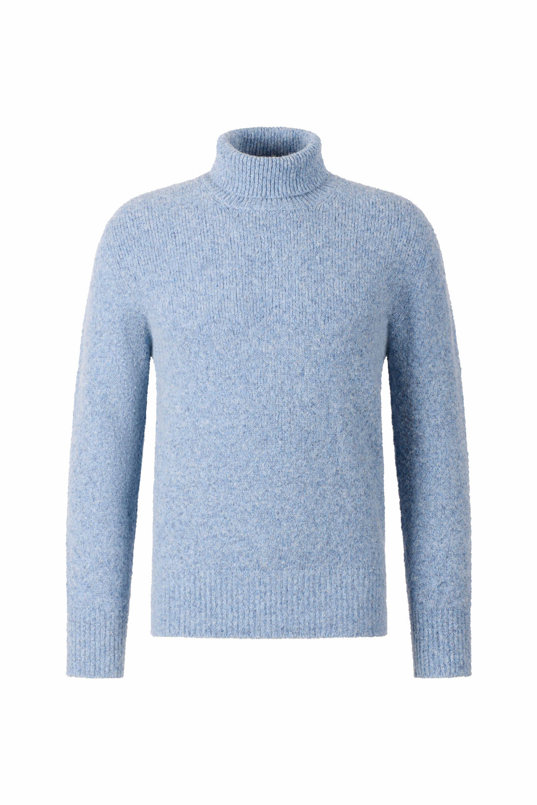 Seamless gestrickter Rollkragen-Pullover aus supersoftem Tweedgarn, relaxed fit