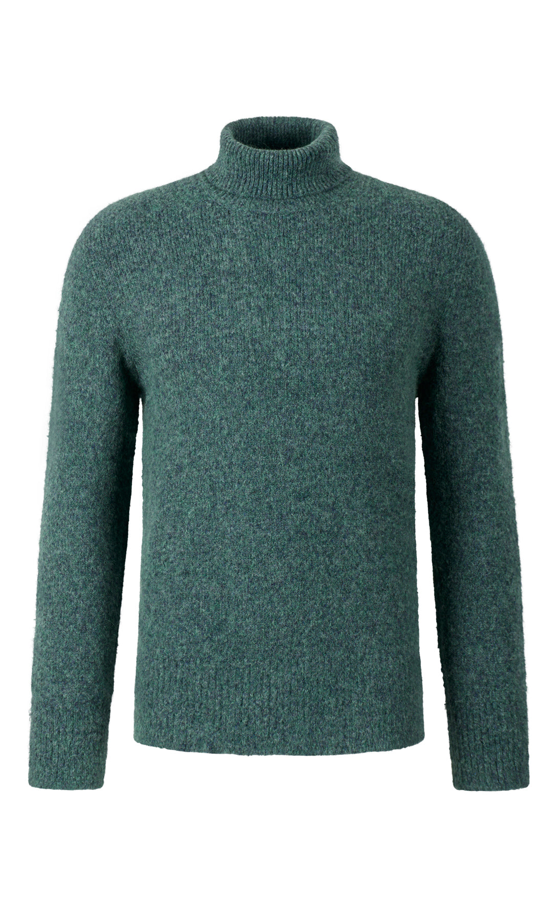 Seamless gestrickter Rollkragen-Pullover aus supersoftem Tweedgarn, relaxed fit