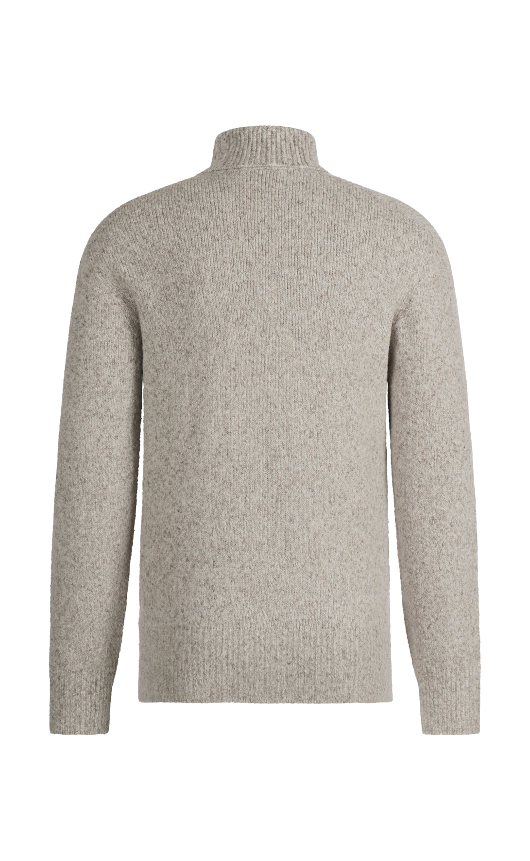 Seamless gestrickter Rollkragen-Pullover aus supersoftem Tweedgarn, relaxed fit