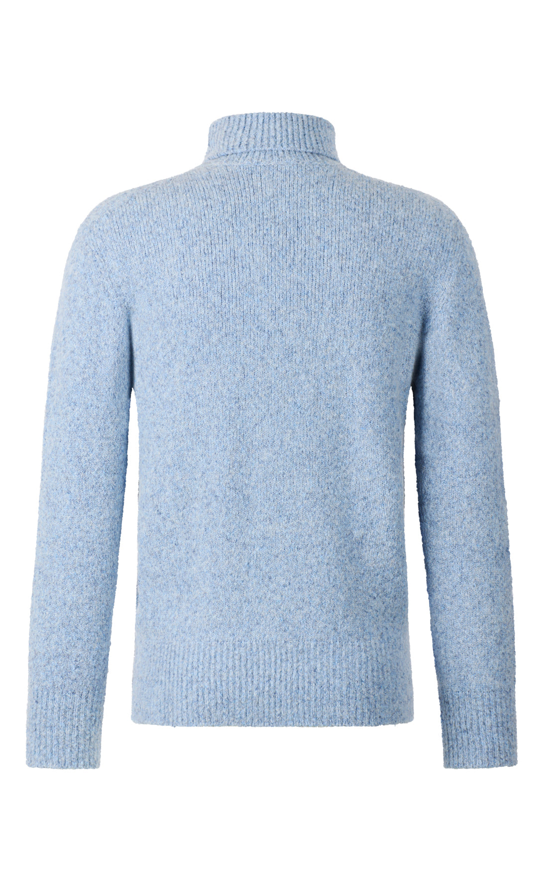Seamless gestrickter Rollkragen-Pullover aus supersoftem Tweedgarn, relaxed fit