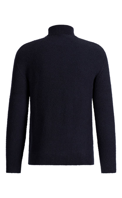 Nahtfreier Rollkragen-Pullover aus hautfreundlicher Winterbaumwolle, relaxed fit