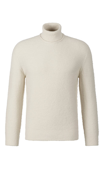Nahtfreier Rollkragen-Pullover aus hautfreundlicher Winterbaumwolle, relaxed fit