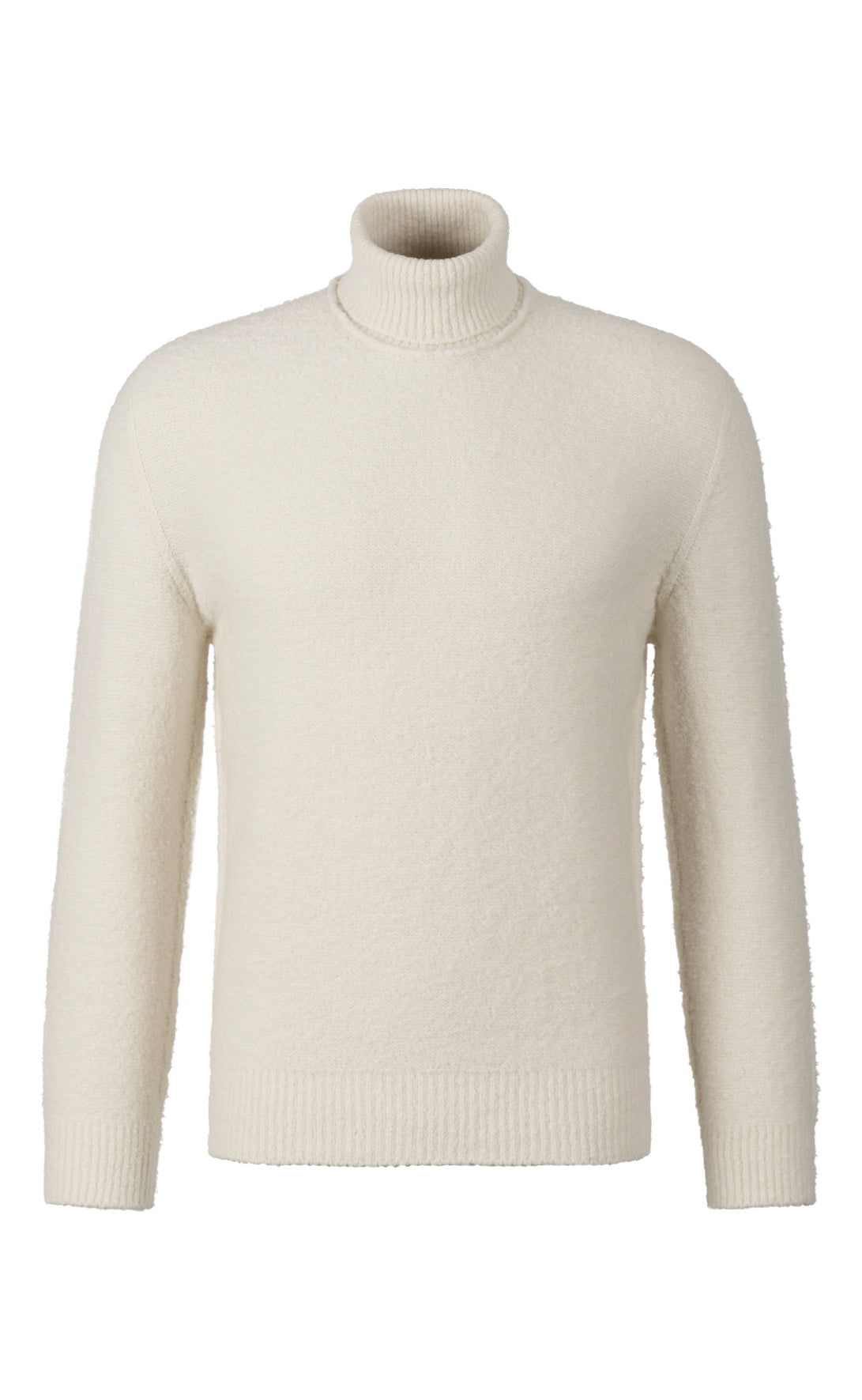Nahtfreier Rollkragen-Pullover aus hautfreundlicher Winterbaumwolle, relaxed fit
