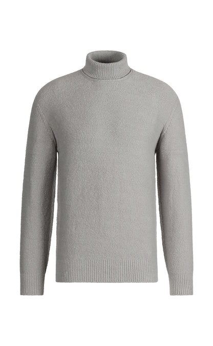 Nahtfreier Rollkragen-Pullover aus hautfreundlicher Winterbaumwolle, relaxed fit