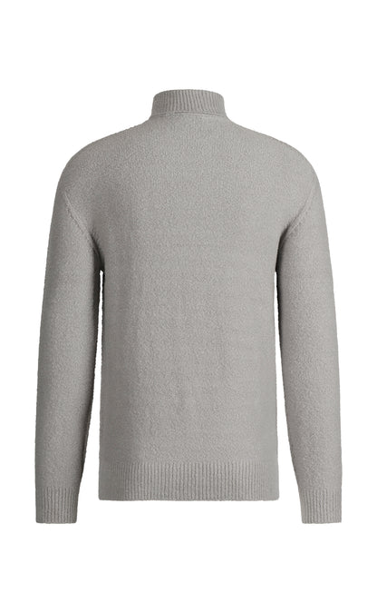 Nahtfreier Rollkragen-Pullover aus hautfreundlicher Winterbaumwolle, relaxed fit