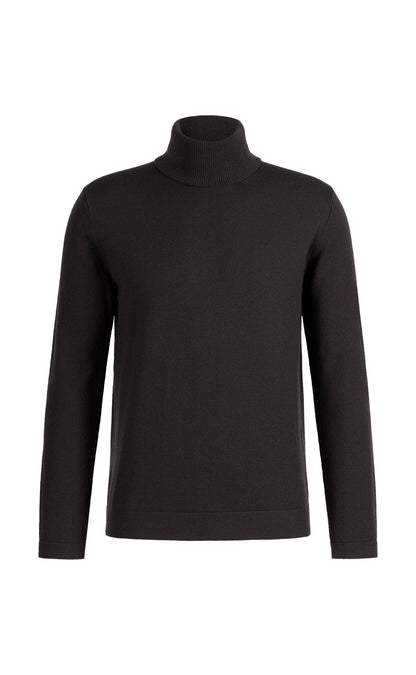 Super komfortabler Rollkragen-Pullover aus Merinowolle mit funktionalem Stretchanteil, regular fit