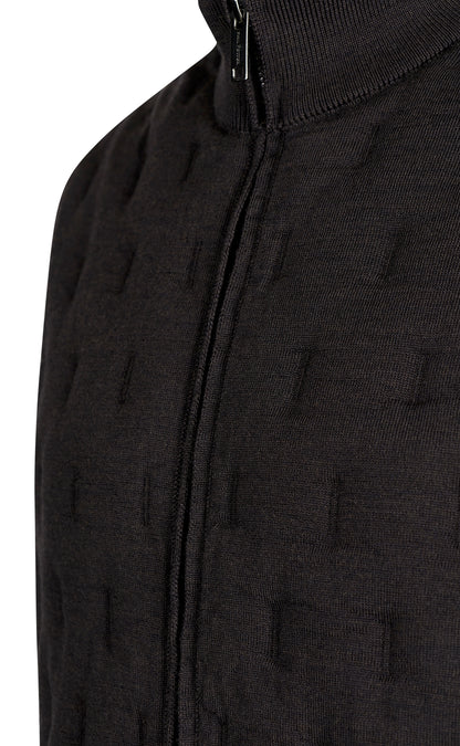 Innovative Zippgilet in Steppoptik aus feinster Merinowolle, relaxed fit