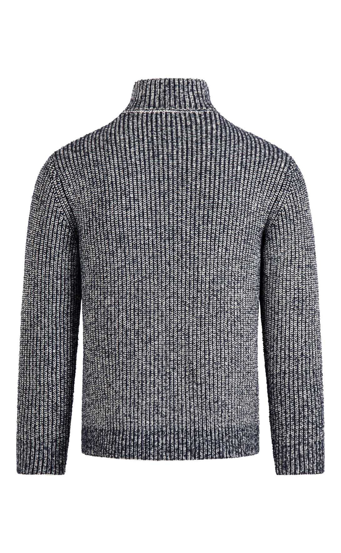 Zipptroyer in 2-färbiger Perlfangstruktur aus Merinowolle, relaxed fit