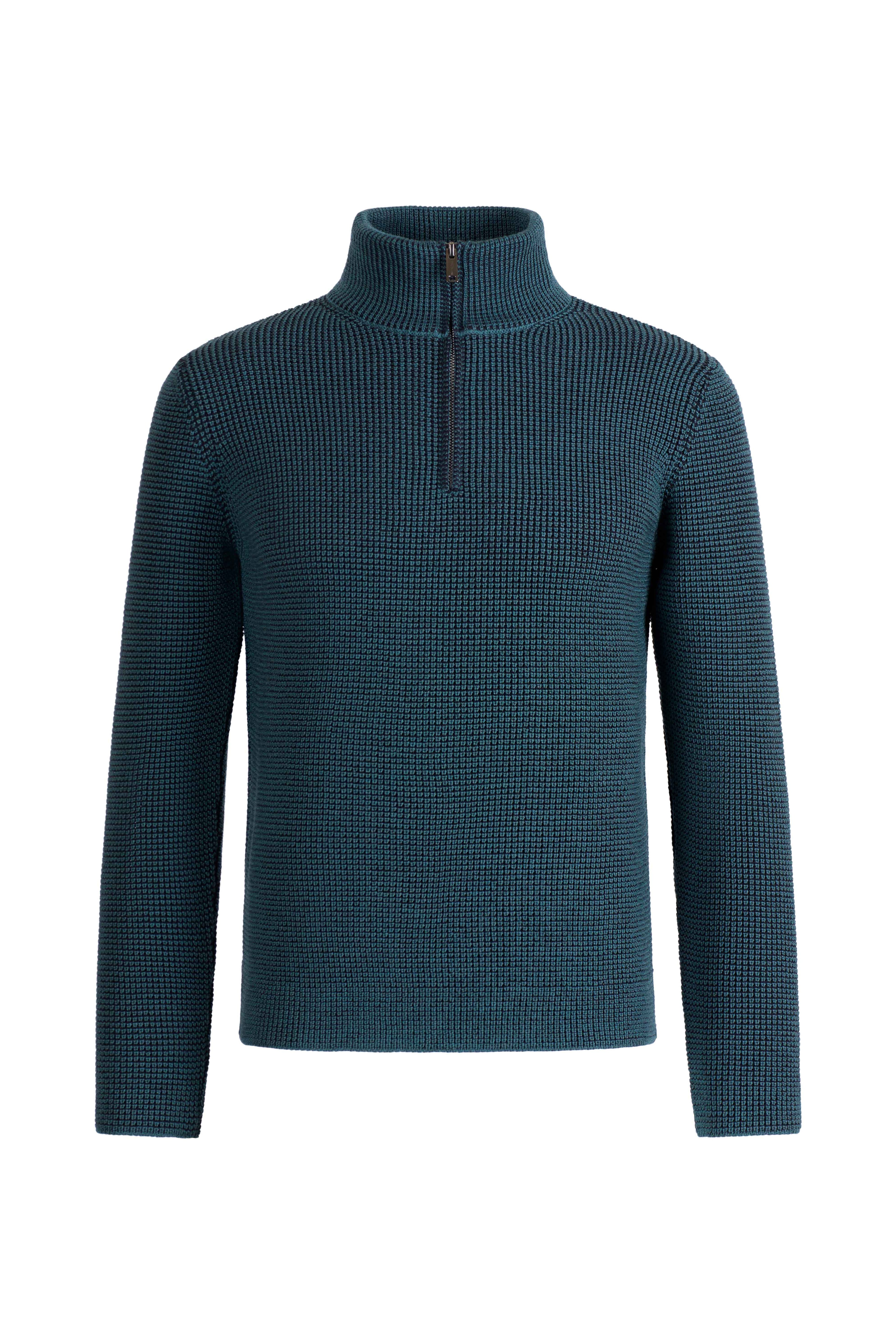 Zipptroyer aus 10.000 Meter feinster Merinowolle, regular fit