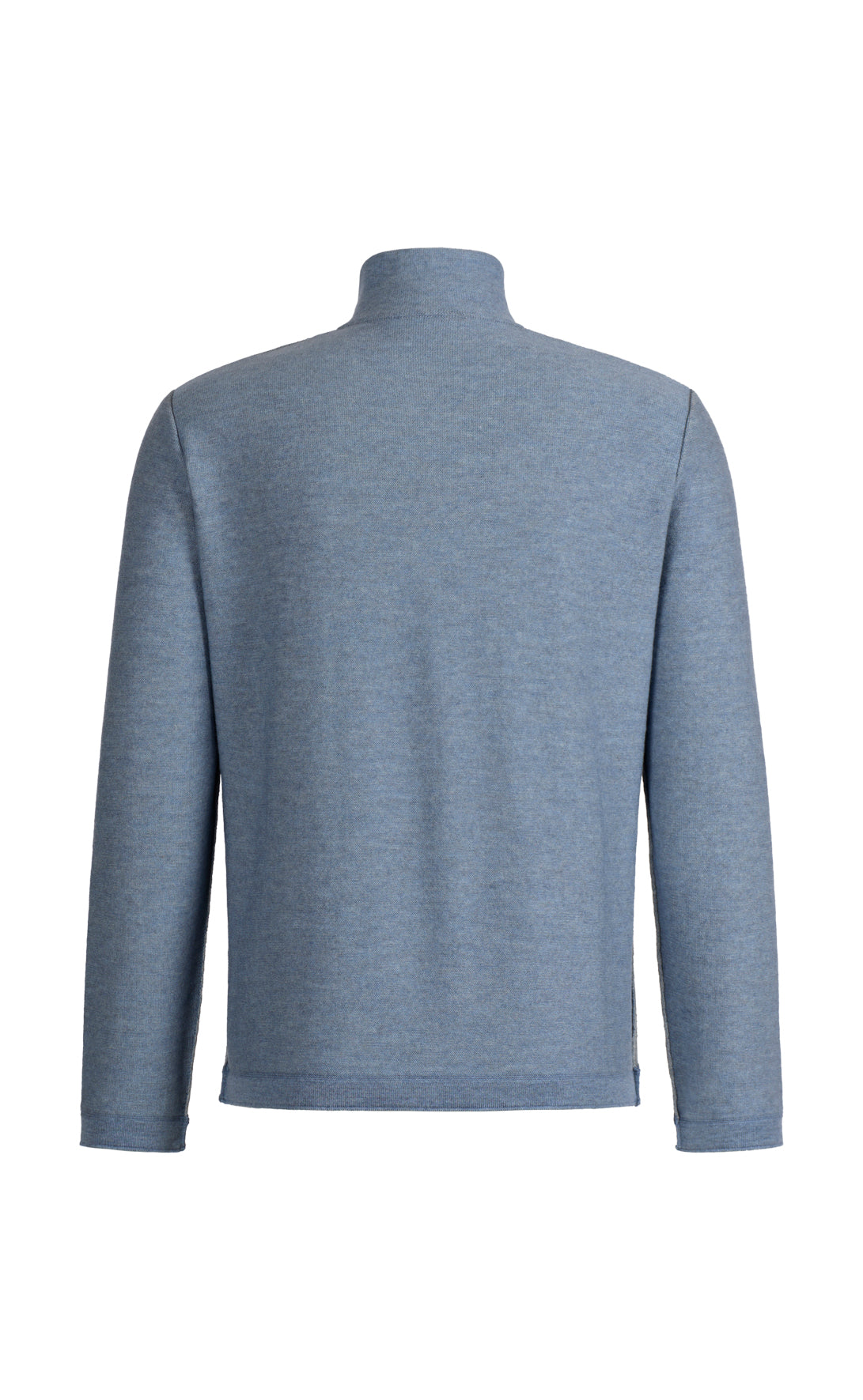Leichter Doubleface-Zipptroyer: außen Merino-, innen Baumwolle, relxed fit