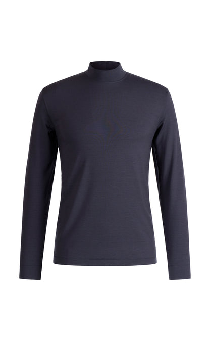 Stehkragen Shirt, langarm, Viskose stretch