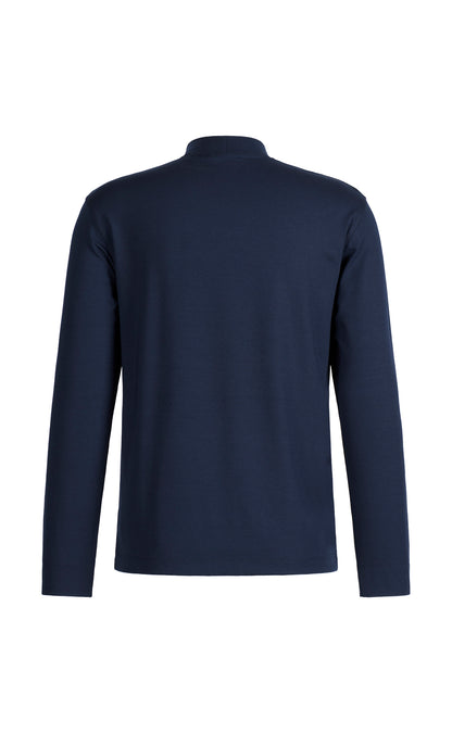 Stehkragen Shirt, langarm, Viskose stretch