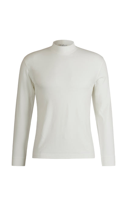 Stehkragen Shirt, langarm, Viskose stretch
